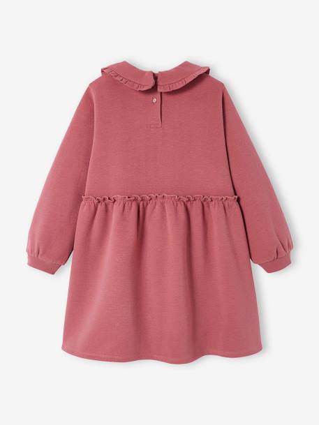 Robe en molleton col Claudine fille prune - vertbaudet enfant 