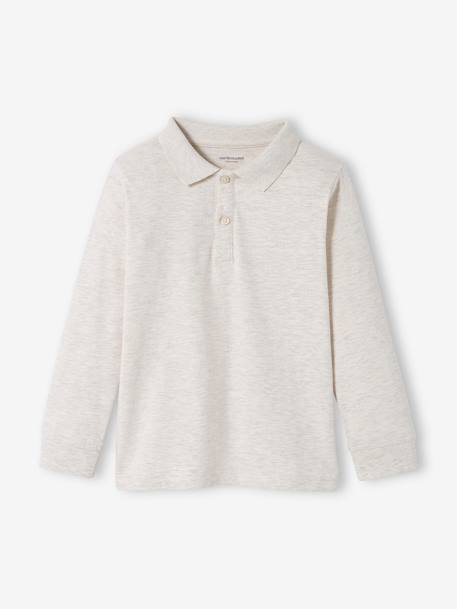 Lot de 2 polos garçon manches longues LOT BLEU JEAN+vert - vertbaudet enfant 