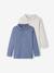 Lot de 2 polos garçon manches longues LOT BLEU JEAN+vert - vertbaudet enfant 