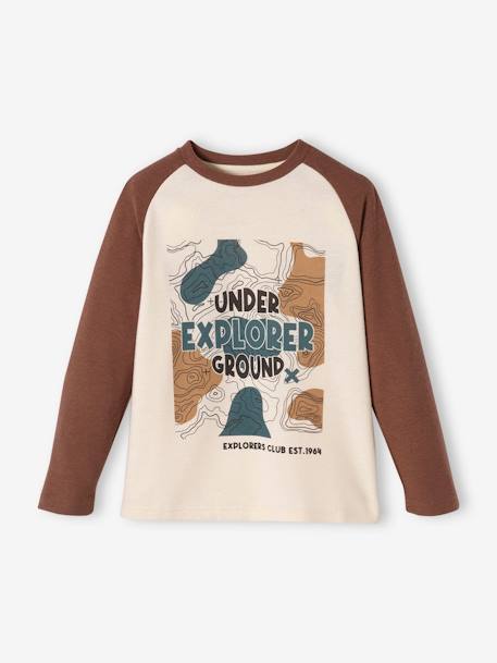 Ultrazacht cartografisch jongens-T-shirt ECRU - vertbaudet enfant 