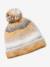 Ensemble bonnet et snood jacquard fille beige imprimé - vertbaudet enfant 