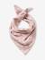 Ensemble bonnet + moufles + foulard bébé fille en maille imprimée personnalisable bois de rose - vertbaudet enfant 
