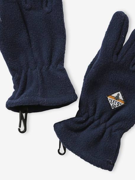 Gants garçon en maille polaire pétrole - vertbaudet enfant 