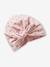 Ensemble bonnet + moufles + foulard bébé fille en maille imprimée personnalisable bois de rose - vertbaudet enfant 