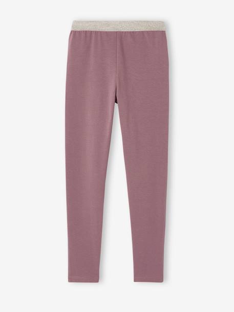 Legging fille ceinture irisée Basics gris chiné+MARINE GRISE+mauve+NOIR+rose foncé - vertbaudet enfant 