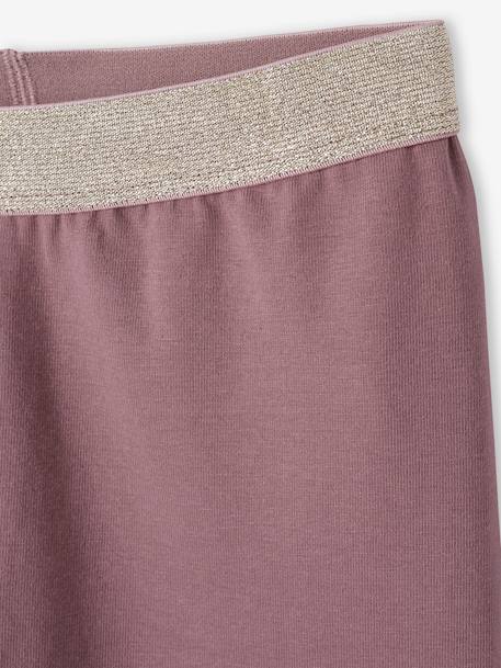 Legging fille ceinture irisée Basics gris chiné+MARINE GRISE+mauve+NOIR+rose foncé - vertbaudet enfant 