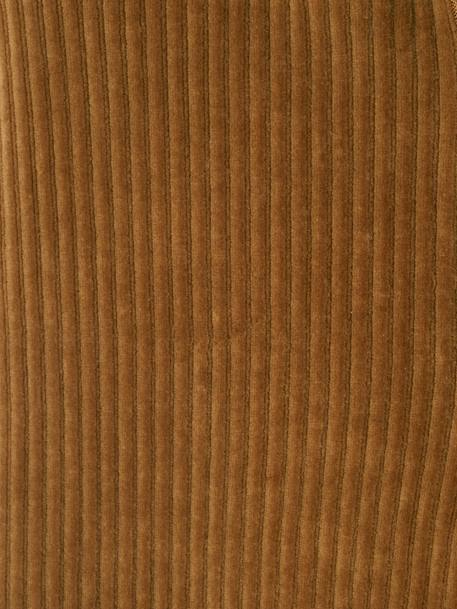 Wijde, fluwelen broek voor meisjes antraciet+bruin+pruim - vertbaudet enfant 