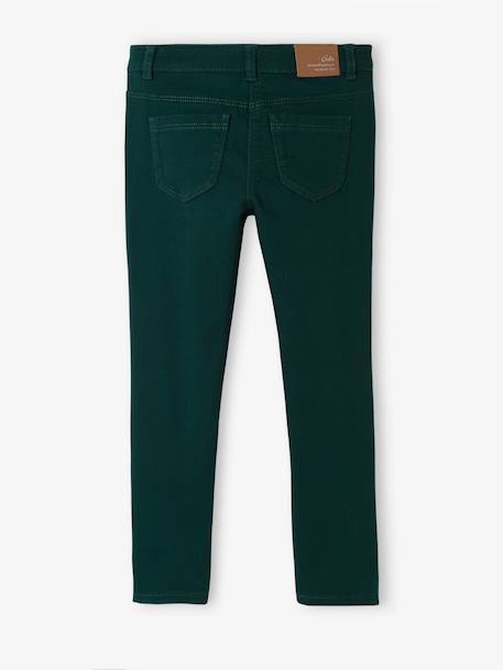 Slim fit meisjesbroek Morphologik heupomtrek LARGE groen - vertbaudet enfant 