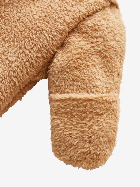 Combinaison de transport microfibre beige+vert - vertbaudet enfant 