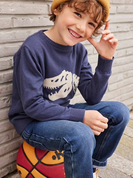 Jean garçon droit indestructible DENIM BRUT+STONE - vertbaudet enfant 