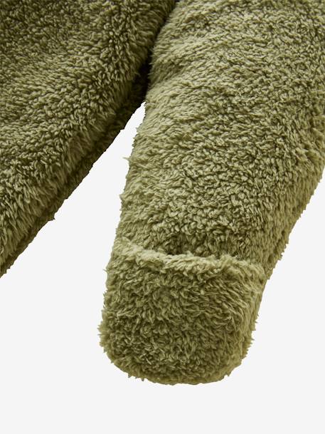 Combinaison de transport microfibre beige+vert - vertbaudet enfant 