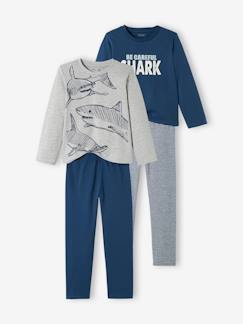 Jongens- Pyjama, surpyjama-Set met 2 jongenspyjama's "haai"