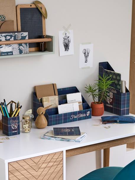 Set rangement bureau Ecusson vert / bleu - vertbaudet enfant 