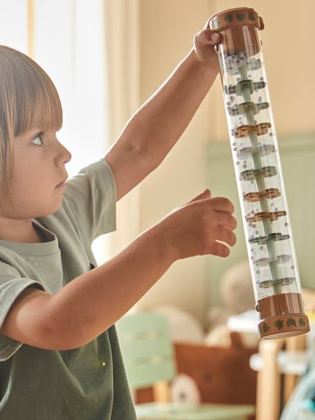 Bâton de pluie géant en bois FSC® rose+VERT MOYEN UNI AVEC DECOR - vertbaudet enfant 