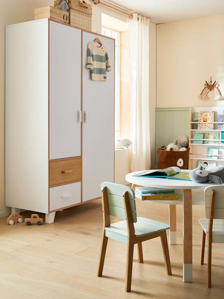 Armoire 2 portes + 2 tiroirs LIGNE HOPLA BLANC - vertbaudet enfant 