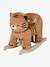 Tigre à bascule bébé en bois FSC® JAUNE MOYEN UNI AVEC DECOR - vertbaudet enfant 