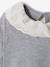 Baby-T-shirt met kraag in Engels borduurwerk grijs gechineerd - vertbaudet enfant 