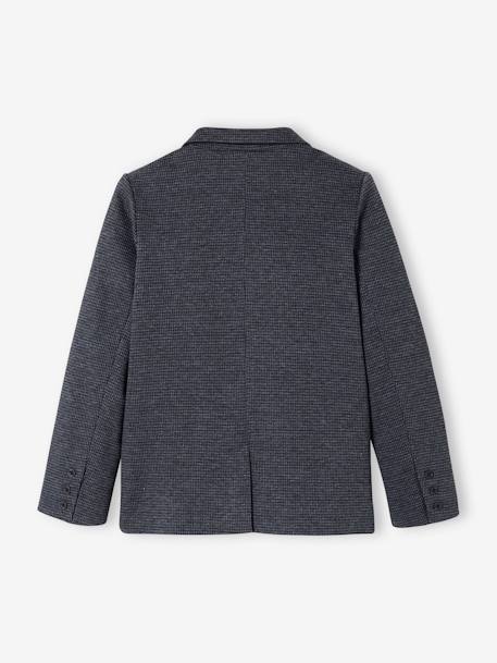 Veste à carreaux en lainage garçon avec badge brodé CARREAUX GRIS - vertbaudet enfant 