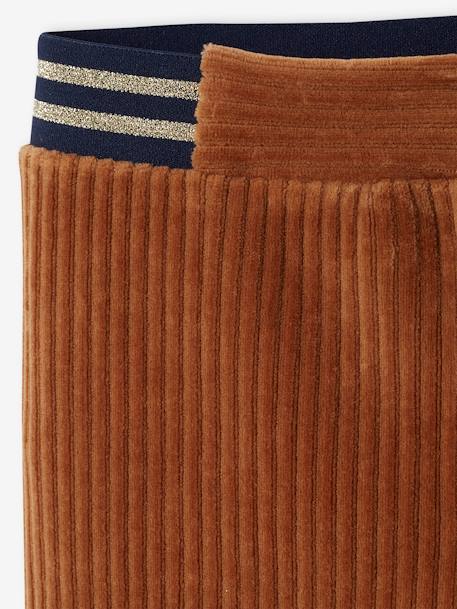 Legging fille velours camel+marine+mauve+vert émeraude - vertbaudet enfant 