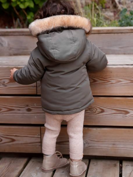 Parka réversible bébé kaki - vertbaudet enfant 