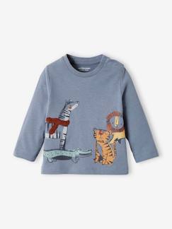 Baby-T-shirt voor jongensbaby met wilde dieren