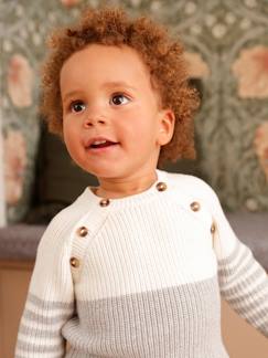 Baby-Trui, vest, sweater-Trui-Grafische babytrui met strepen