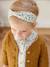 3-delige set voor baby meisje met T-shirt, fluwelen short en haarband donkergroen - vertbaudet enfant 