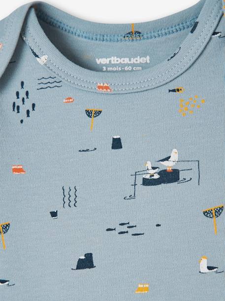 Lot de 5 bodies manches longues bébé emmanchure US lot jaune épicé - vertbaudet enfant 