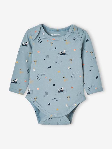 Lot de 5 bodies manches longues bébé emmanchure US lot jaune épicé - vertbaudet enfant 