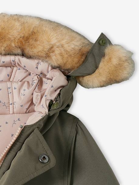 Parka réversible bébé kaki - vertbaudet enfant 