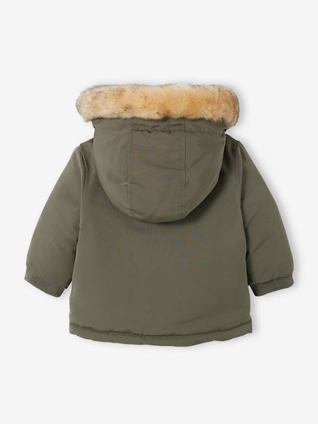 Parka réversible bébé kaki - vertbaudet enfant 