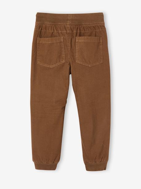 Pantalon style jogger doublé polaire garçon facile à enfiler encre+NOISETTE+vert sapin - vertbaudet enfant 