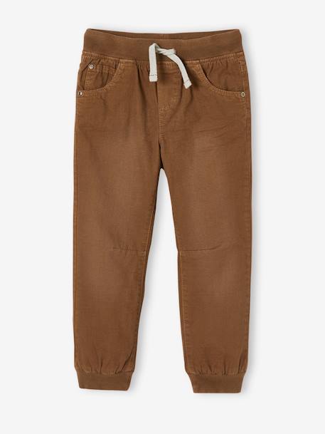 Pantalon style jogger doublé polaire garçon facile à enfiler encre+NOISETTE+vert sapin - vertbaudet enfant 