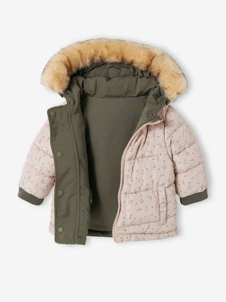 Parka réversible bébé kaki - vertbaudet enfant 