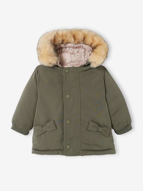 Parka réversible bébé kaki - vertbaudet enfant 