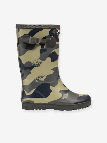 Bottes de pluie enfant Woody Pop kaki - vertbaudet enfant 