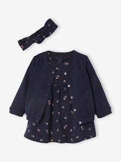 Baby-Rok, jurk-3-delig set jurk +vestje + haarband