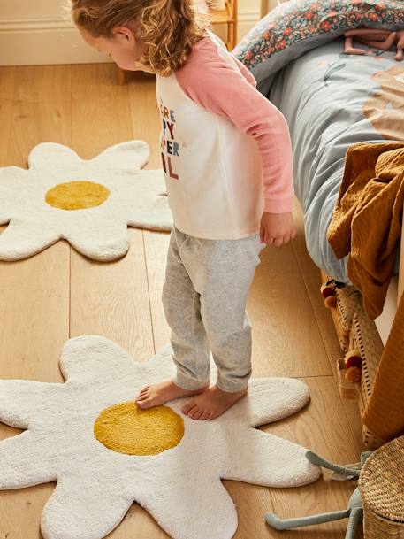 Tapis Fleur blanc - vertbaudet enfant 