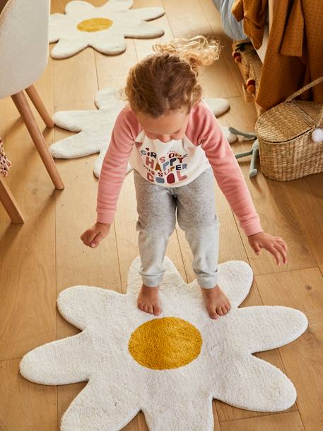 Tapis Fleur blanc - vertbaudet enfant 