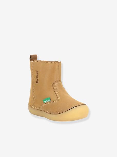 Boots fourrées cuir bébé garçon Socool Cho 1ers pas marine - vertbaudet enfant 