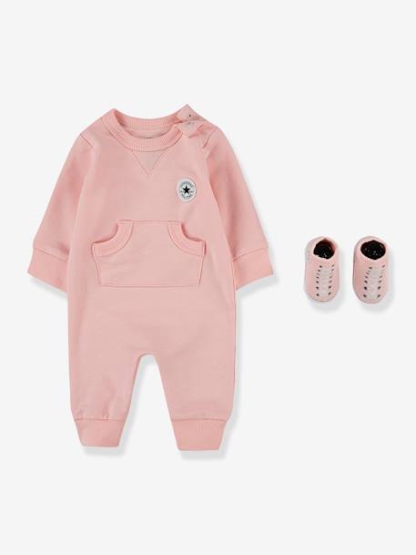 Set 2 pièces combinaison courte + chaussettes Lil Chuck rose pâle - vertbaudet enfant 