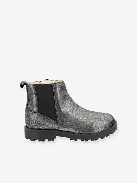 Boots cuir fille Groofit gris - vertbaudet enfant 