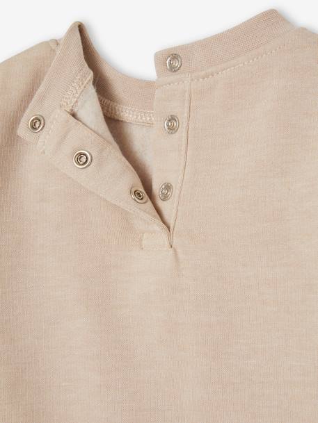 Sweat fantaisie bébé garçon beige chiné+caramel - vertbaudet enfant 