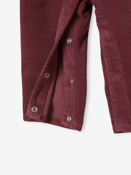 Salopette à volants bébé en velours bleu ardoise+prune+vert - vertbaudet enfant 