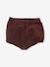 Lot de 2 bloomers bébé fille en velours Bordeaux/Beige AOP - vertbaudet enfant 