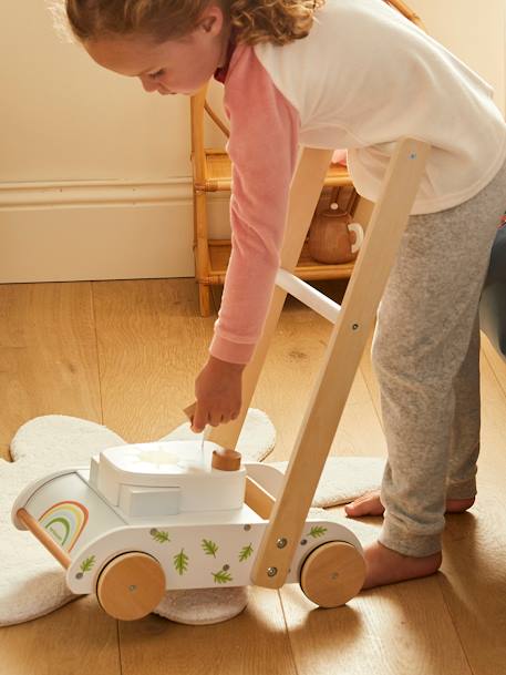 Tondeuse à gazon en bois FSC® blanc - vertbaudet enfant 
