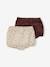Lot de 2 bloomers bébé fille en velours Bordeaux/Beige AOP - vertbaudet enfant 
