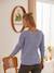 Pull réversible devant/dos grossesse et allaitement Bleu lavance+vieux rose - vertbaudet enfant 
