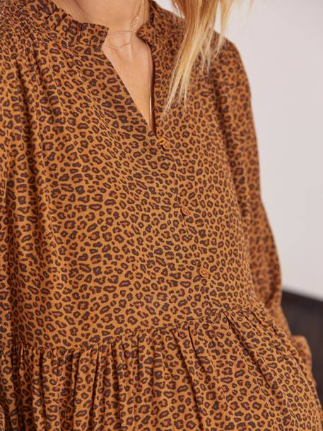 Robe imprimé léopard grossesse et allaitement Leopard - vertbaudet enfant 