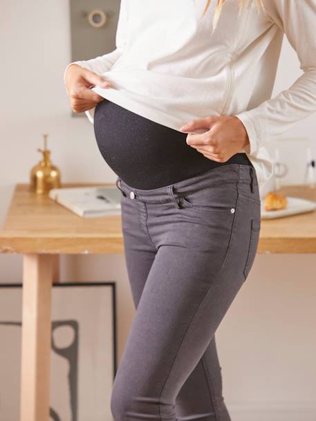 positiejeans binnenbeenlengte 69 cm - antracietgrijs, Zwangerschapskleding